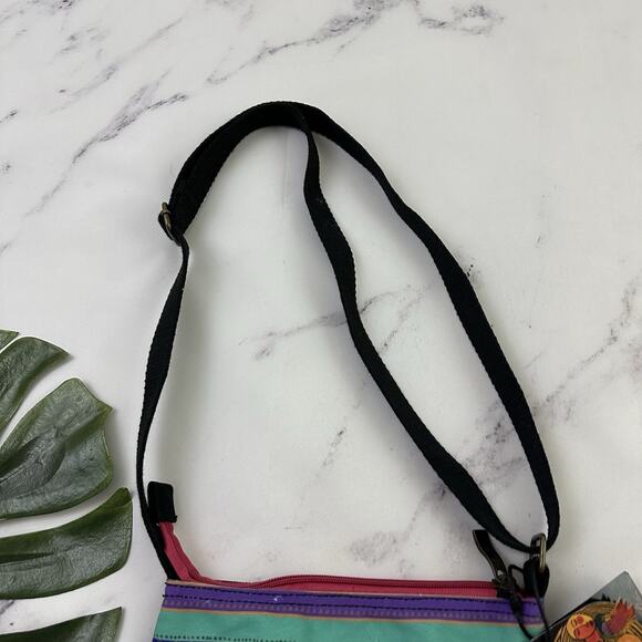 Laurel Burch Vintage Y2k Purse Bag Black Rainbow Dogs Puppy New Crossbody - Picture 2 of 8